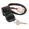 Ignition Key Switch 4 Wires Long Lifespan Smooth Performance Replacement for Polaris Trail Blazer 250 1999