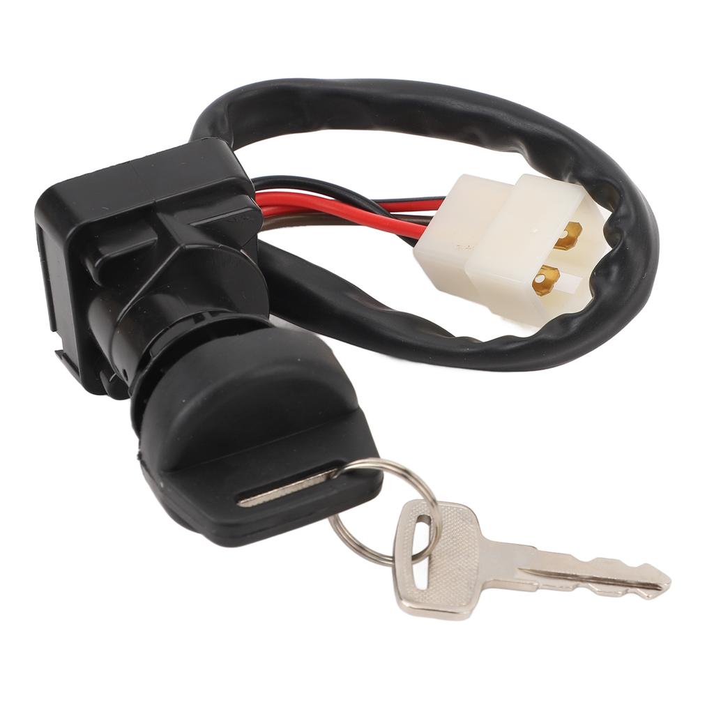 Ignition Key Switch 4 Wires Long Lifespan Smooth Performance Replacement for Polaris Trail Blazer 250 1999