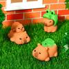 6pcs Cute Mini Capybara Figurine DIY Landscape Home Decor Ornament Dollhouse Miniature Fairy Garden Decoration Accessory Modern
