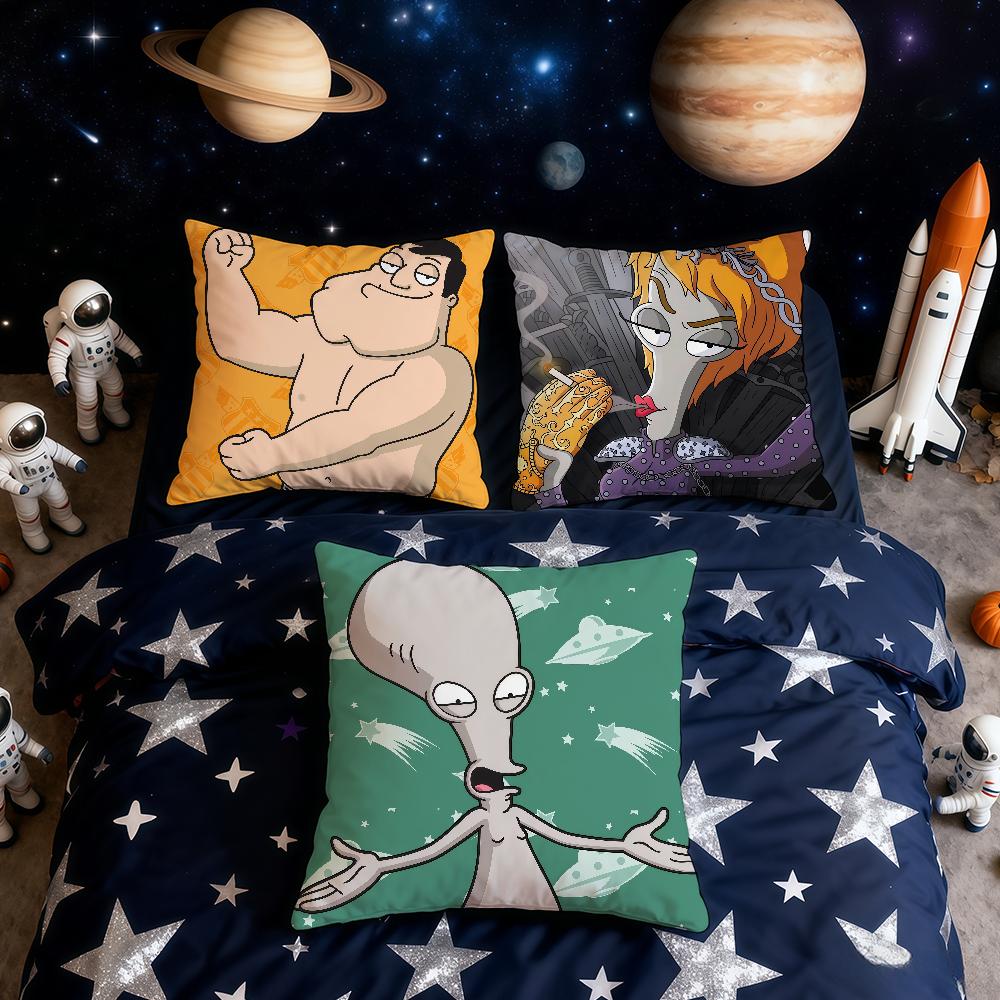AAmerican DDad Cartoon cushion cover Home Office Convenient Nordic Simplicity Hit With Zipper Cushion Cover