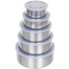 5-Piece Nesting Stainless-Steel Bowls and Lids Set