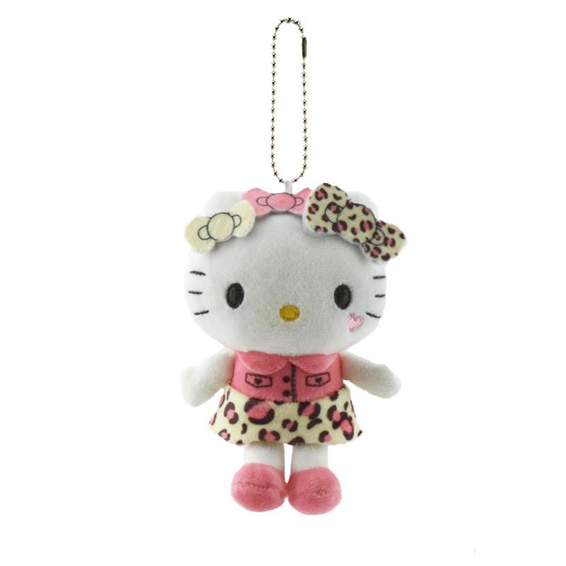 Leopard Print Plush Keychain With Super Soft Short Pile For Kids And Collectors