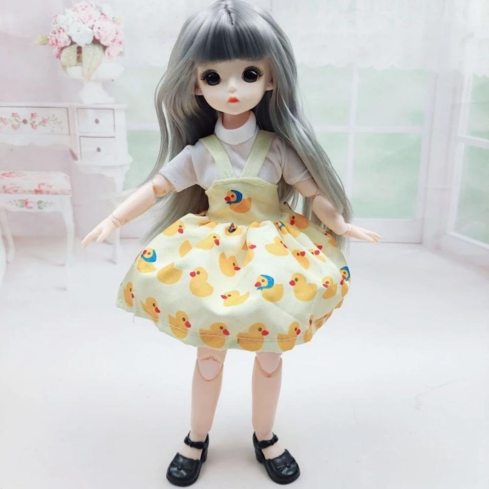 Oblečení pro 1/6 BJD panenku Roztomilé šaty Sukně Pokrývka hlavy 30cm Princezna Panenka Ležérní Kostým Oblečení Doplňky pro panenky Dívka DIY Hračka Dárky