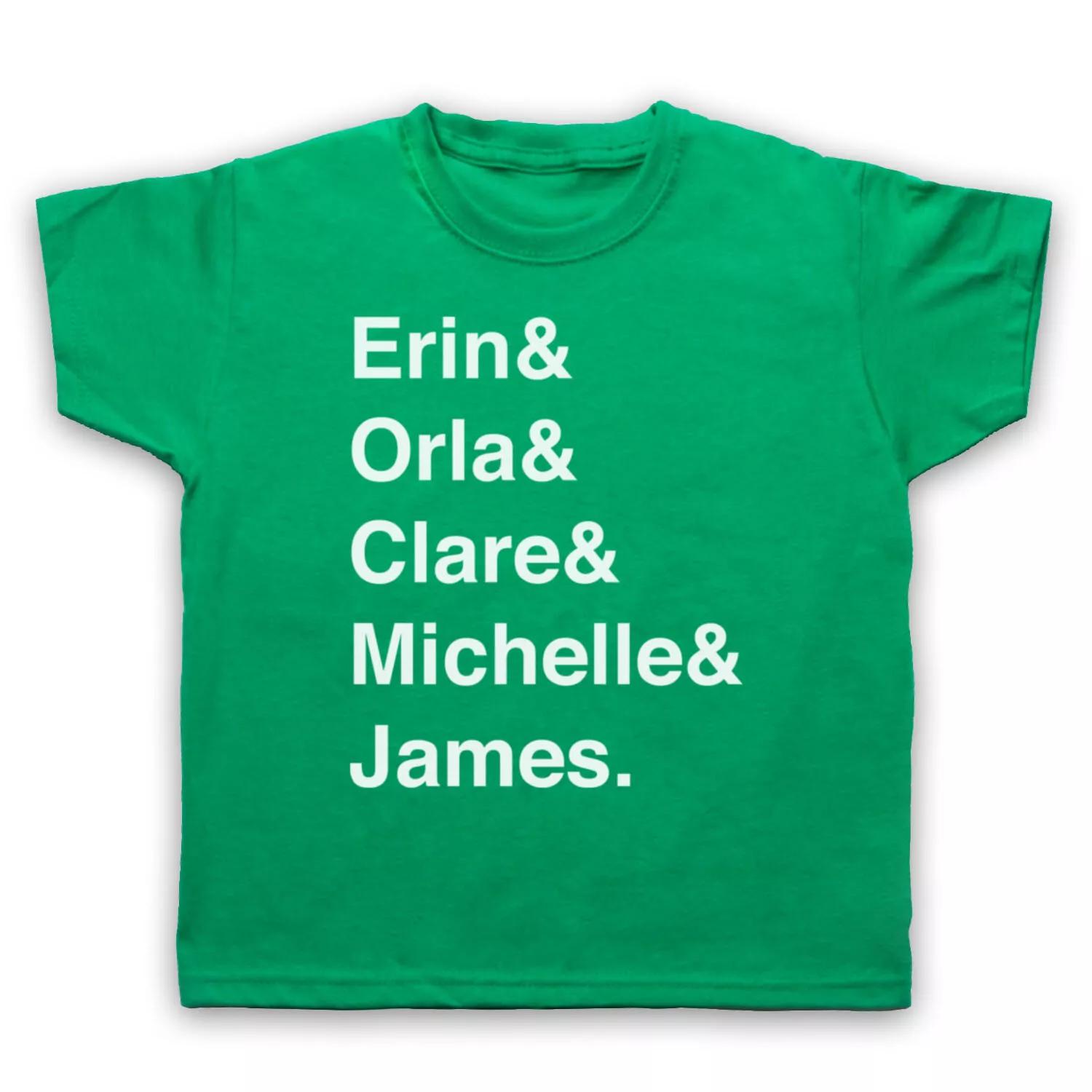 DERRY CHARACTER NAMES LIST ERIN ORLA CLARE JAMES GIRLS KIDS CHILDS T-shirt 150