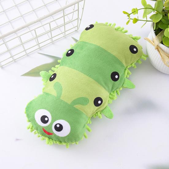 Mop Insect Squeaky Plush Dog Toy Ladybug Caterpillar Shape Stuffed Crinkle Puppy Chew Toy for Small Dogs