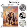 Pearl Painting DIY Kit Frameless Elephant Canvas Shiny Bead Art Creative Craft Home Decor Bedroom Living Room Gift Idea