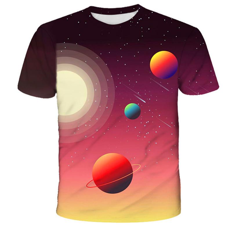 3D Print Tees Children Boys Starry Sky Space TShirts Short Sleeve Children T Shirts Kids Popular Super Cool Tops Streetwear