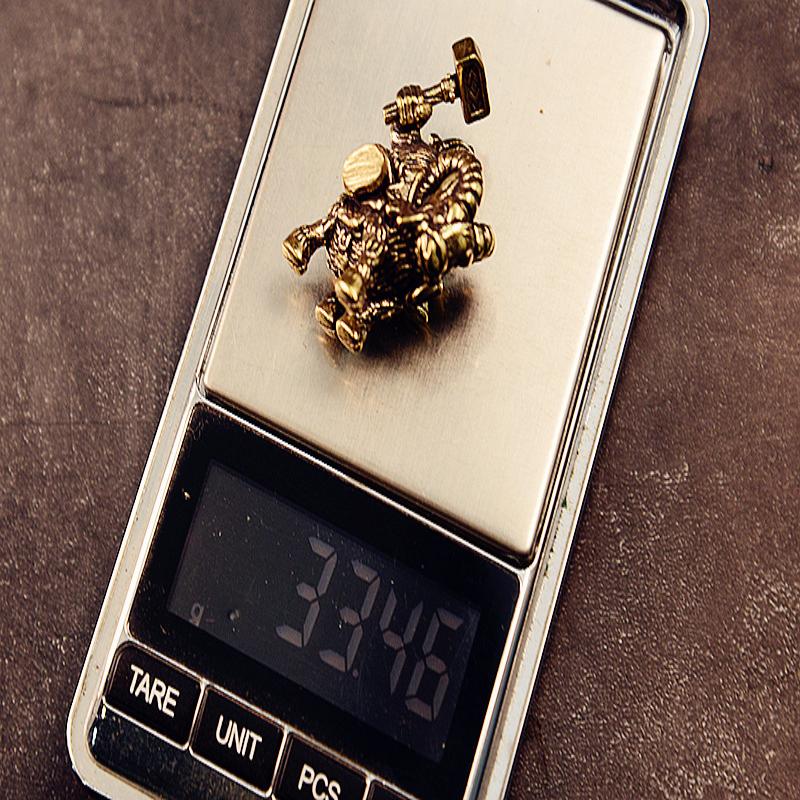 Brass Goat Dwarf Warrior Figurine Miniature Desktop Ornaments Retro Metal Models Statue Home Decoration