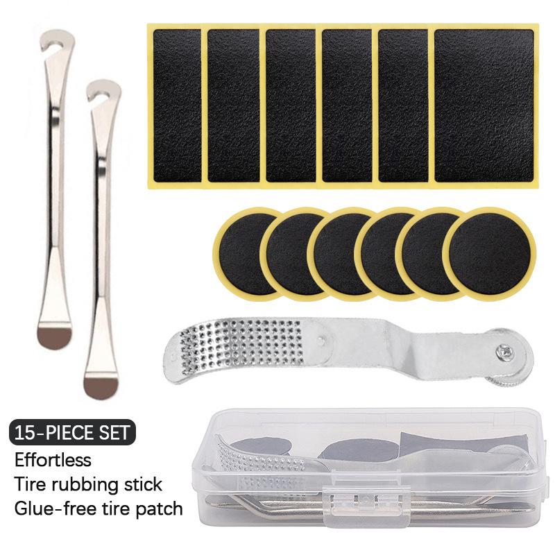 Bicycle Glue-free Tire Repair Piece, Tire Pry Rod Repair Set, Bicycle Quick Tool Set Box