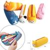 Soft Stationery Box Cartoon Animal Pouch Bag Cute Silicone Pencil Case  School