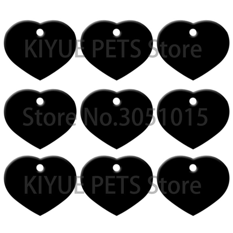 20Pcs Dog ID Tag Engraved Customized Pet Tags For Dog Accessories Personalized Heart Name Tag Plate Collar Decoration
