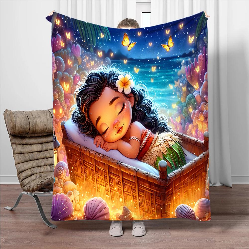 Cartoon Baby Princess Blanket Children Keep Warm Soft Blanket for Sofa Bed Cover Blanket Suitable for Birthday Souvenir Gifts