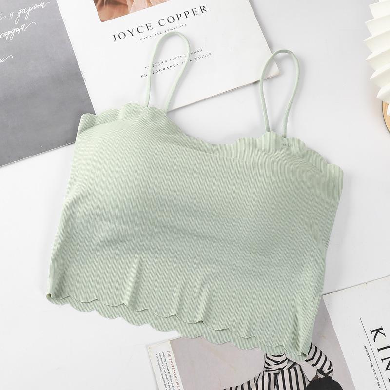 

Дышащая женская майка без бретелек из ледяного шелка с красивым дизайном спины One Size