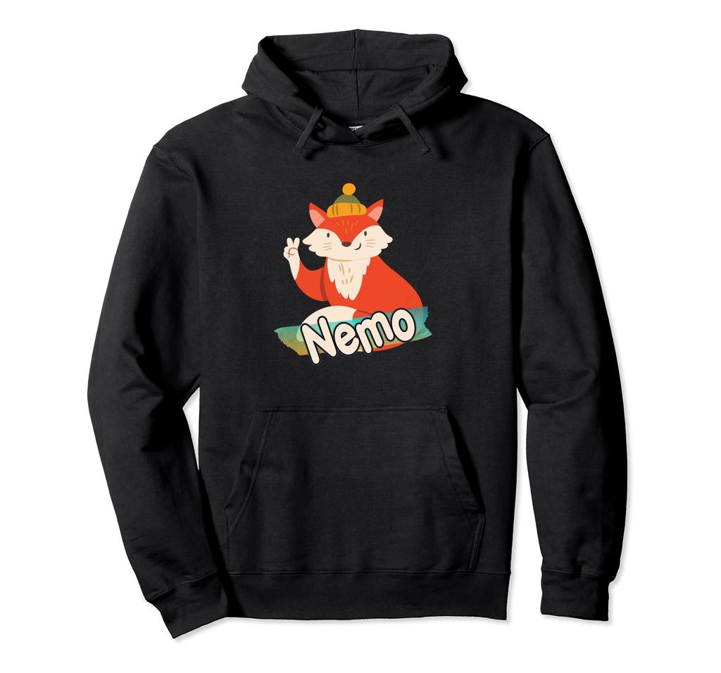 NEMO - Cute Boy Name with Cool Fox Hoodie