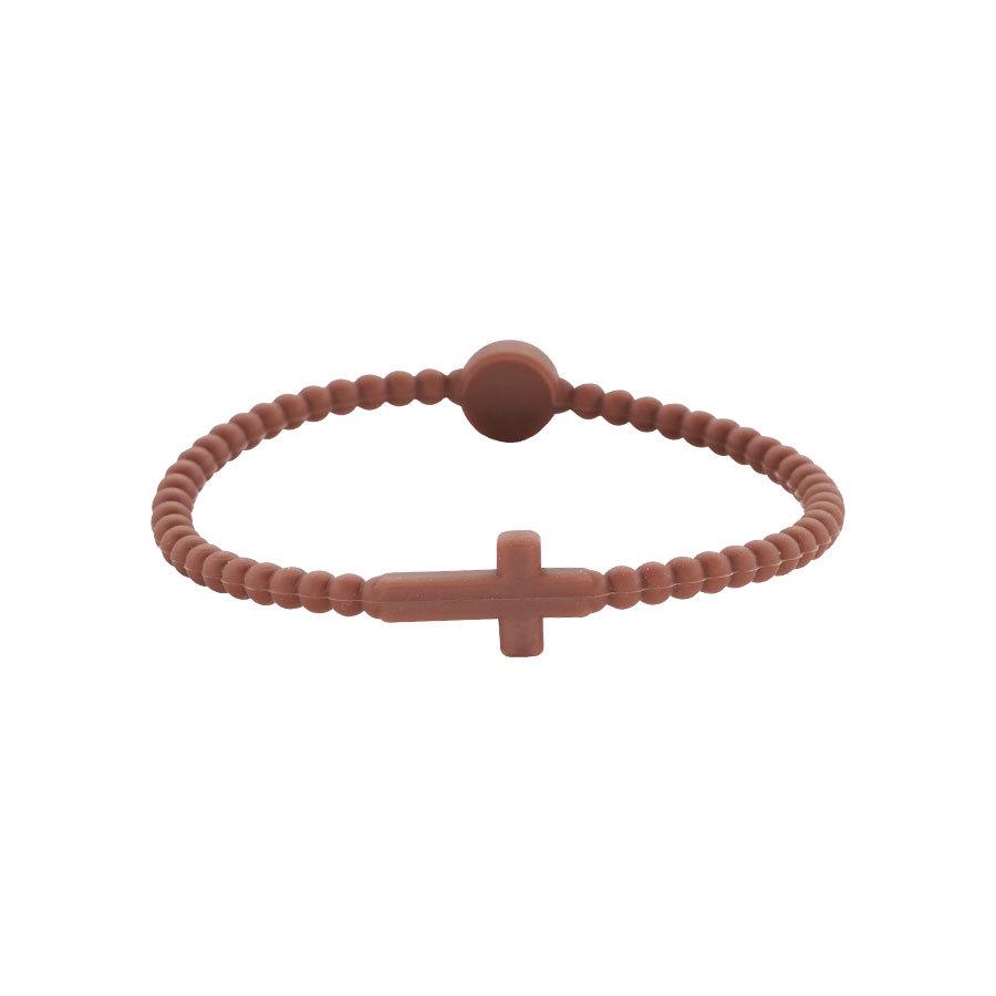 Children's Silicone Cross Thin Macaron Color Wristband Bracelet