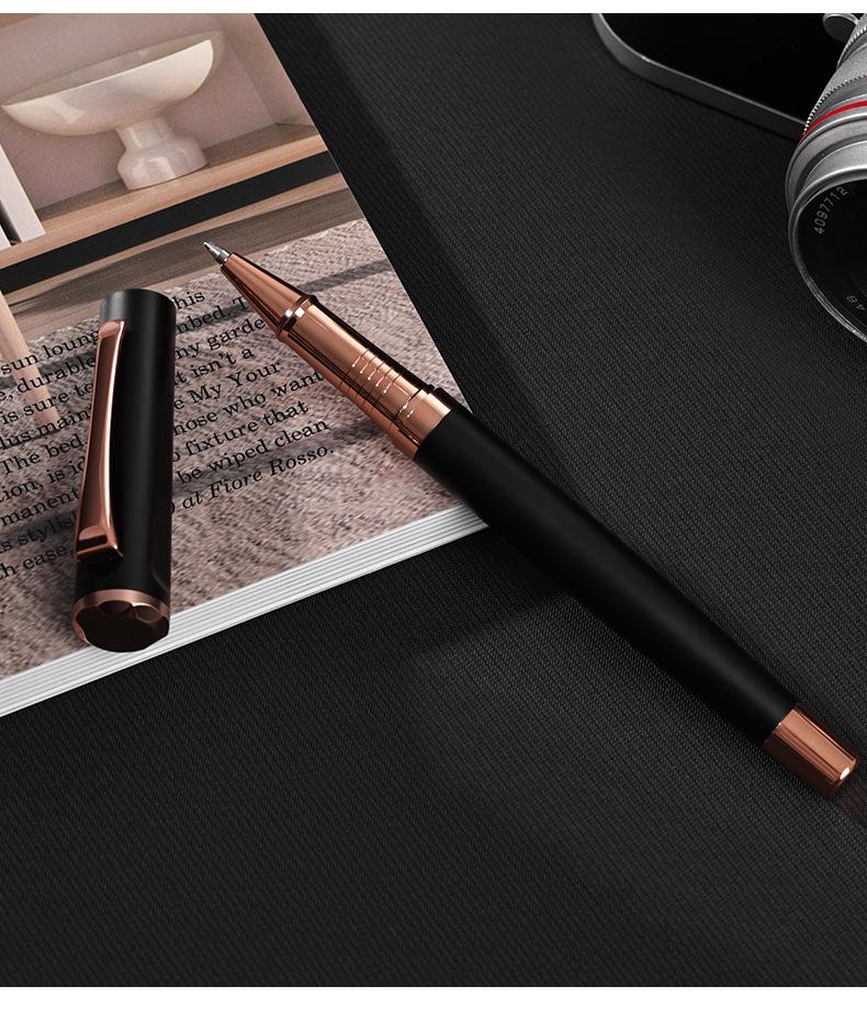 0.5mm Luxury Metal Signature Pen Set - Ballpoint & Rollerball Pens with Custom Logo for Business and Meetings