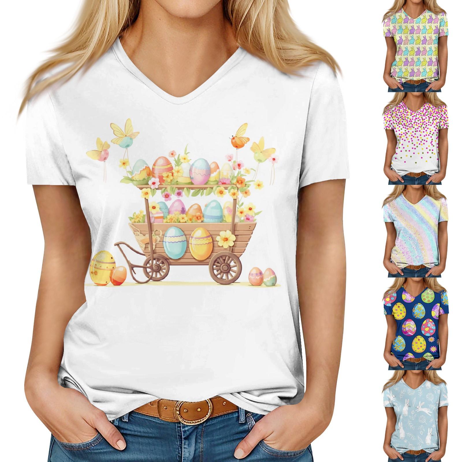 

Рубашки с коротким рукавом для женщин, милые топы, футболки с принтом, блузки, повседневные базовые топы больших размеров, пуловеры