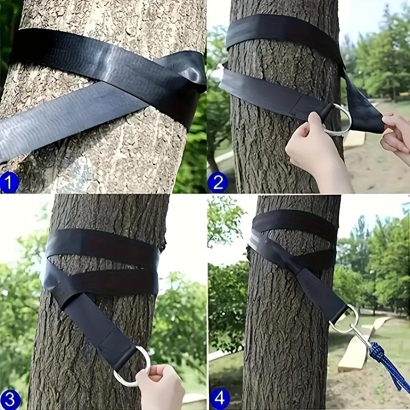 Heavy Camping Hammock Sling Set with Two Safety Latches and Tree Swing Sling Set