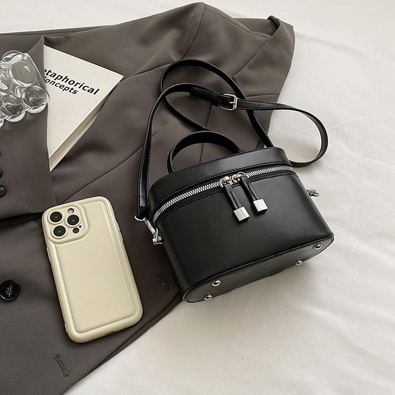 Borsa a tracolla a tinta unita in PU da donna, borsa per riporre oggetti, alla moda, grande capacità, può contenere cosmetici, gioielli, cellulare