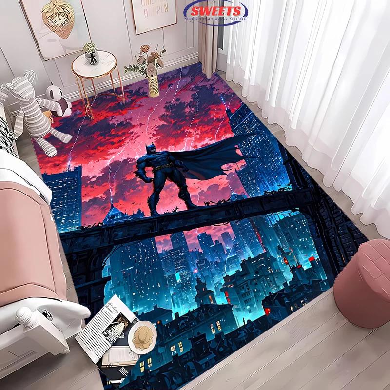 Nový koberec do DC Batman oblasti, volba do obývacího pokoje, ložnice, k pohovce, do kancelářské zóny, dětského pokoje, protiskluzová, pratelná v pračce podložka, dárek