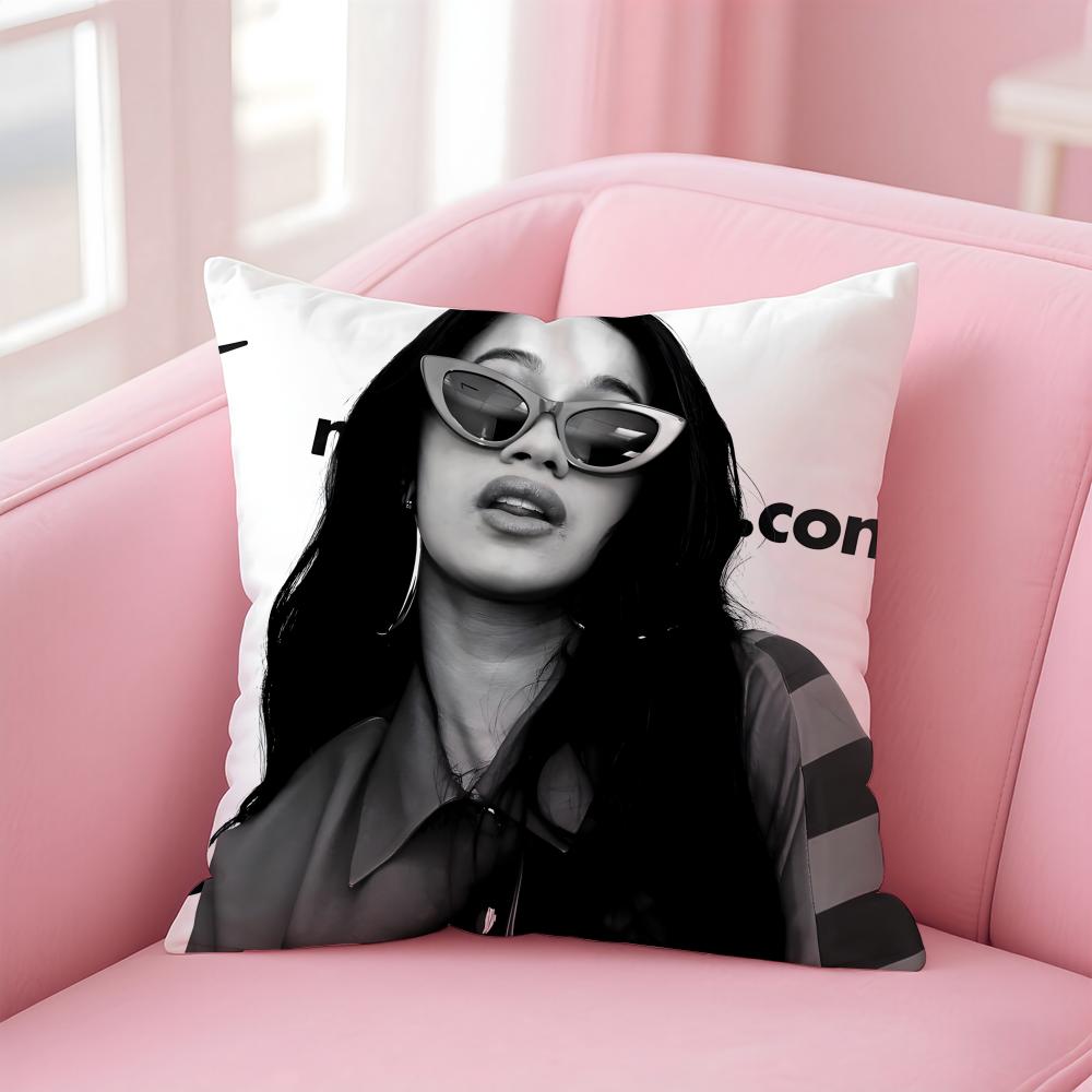 C-Cardi B Piosenkarka Gorąca Poszewka na Poduszkę Komfortowa Dwustronna Poszewka Idealna do Samochodu Sofy Sypialni i Nie Tylko