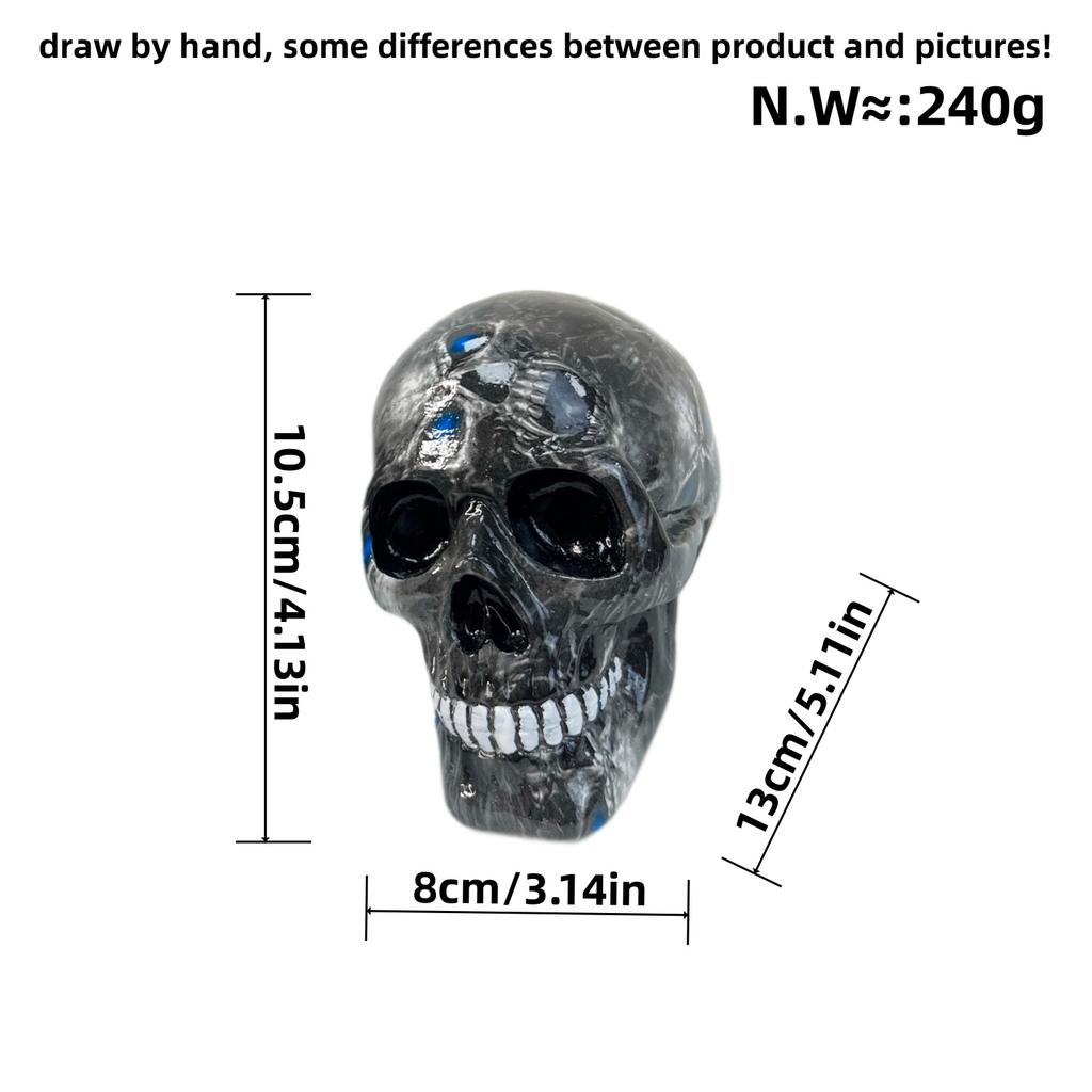 Latest Halloween Transfer Skull Top Ornaments Ghost Festival Halloween Party Decorations Resin Craft Ornaments Durable