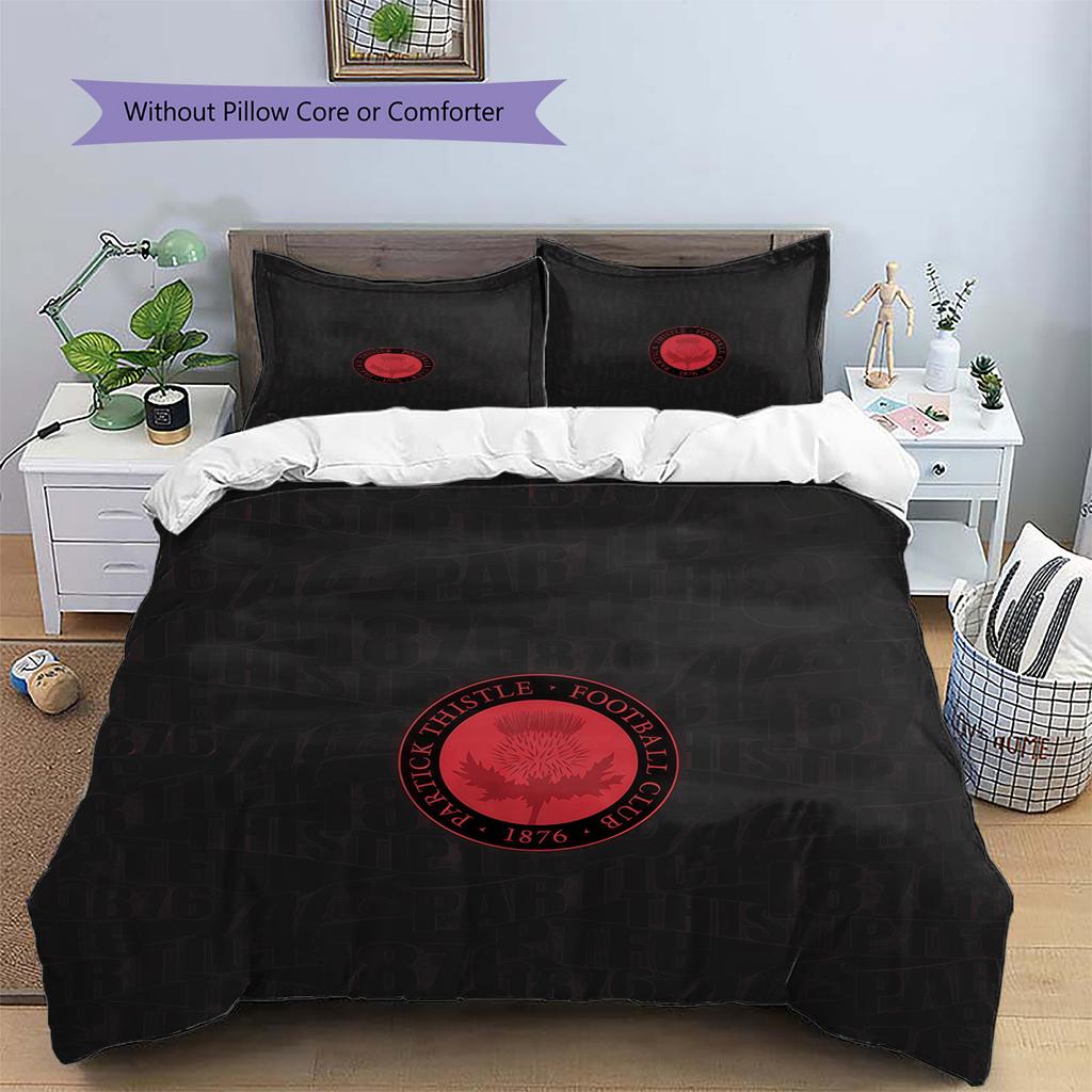 Partick Thistle Football Club Pattern Bedding Quilt Set  Home Decoration  Gift (1 * duvet cover + 2 * pillowcase  without core)