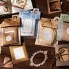 1pack/30Pcs Vintage Hollow Photo Frame Stickers Self-Adhesive DIY Handmade Album Scrapbooking Decorative Paper Supplies