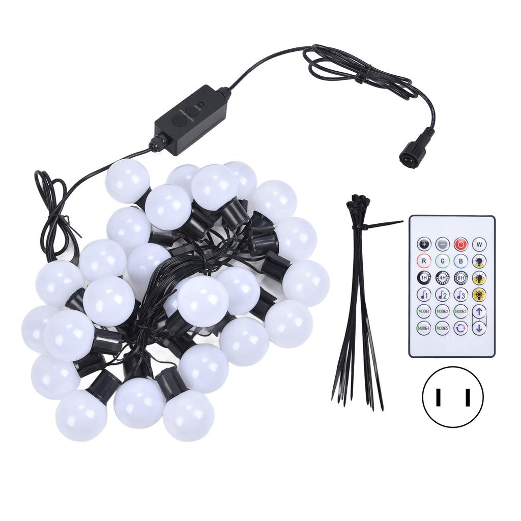 G40 25LED Globe Bulb String Light 16.4ft RGB Fairy Light for Party Wedding Decor 100?240VUK Plug