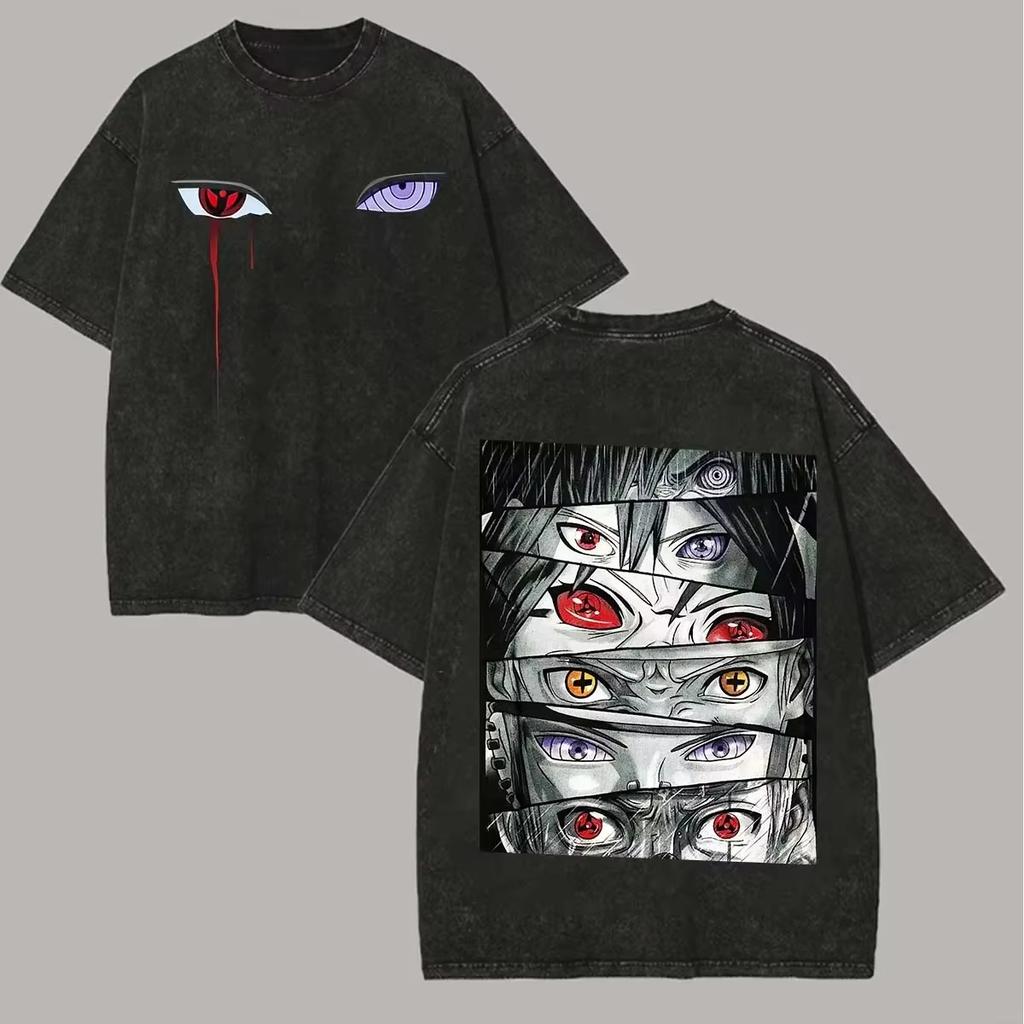 Naruto Shippuden Vintage Washed Cotton Tshirt Four Season Popular Unisex Cotton Tshirt