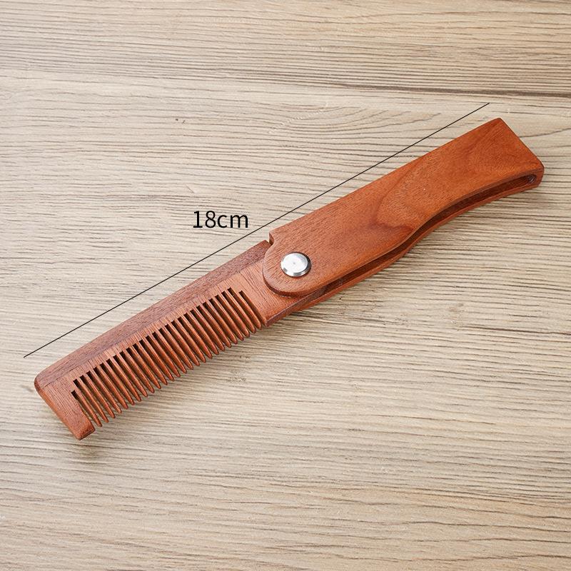 

Sandalwood Folding Comb Mini Portable Travel Hair Brush for Women Daily Use Home Beauty Styling Gift