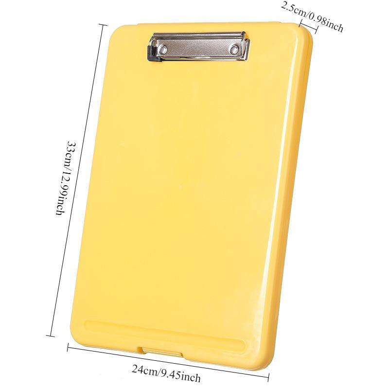 1Pc A4 Plastic File Boxes With Cilp, Multi-functional Portable Storage Boxes, Suitable for Office, School, and Home Use