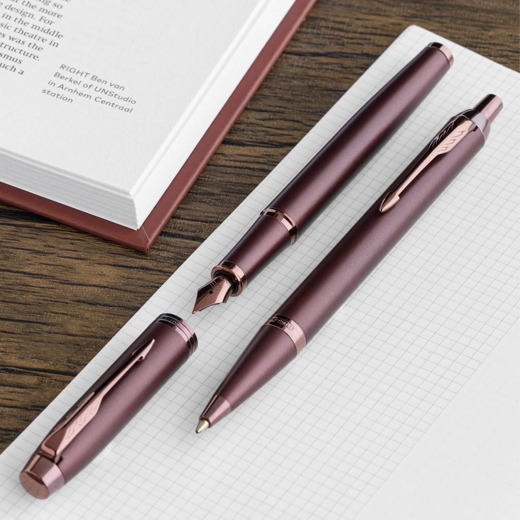 PARKER IM Monochrome Burgundy BGT Ballpoint Pen, Medium Nib, Oil-Based, Gift Boxed, Officially Imported, Product Number 2190489