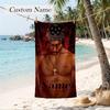 Tupac Custom Name Printed Beach Towel Personalized Soft Towel For Swimming Beach Travel