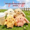 Cute Long-Eared Rabbit Plush Keychain Ornament - Girly Doll Backpack Charm