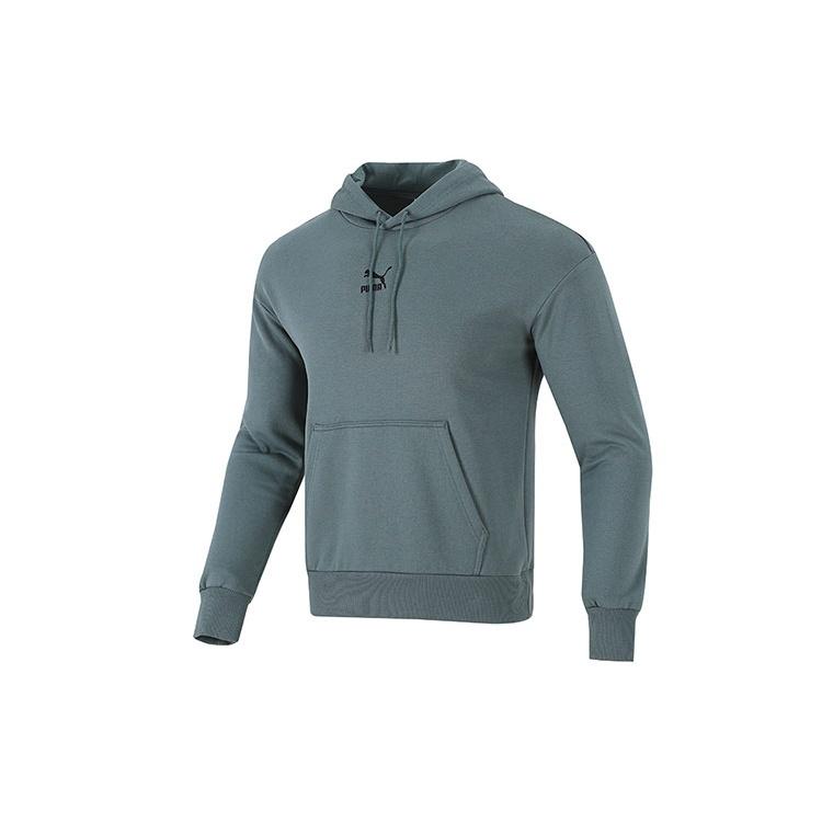 PUMA Classics Oversized Casual Sports Drawstring hooded Long Sleeves Green Men s 533114-68 L