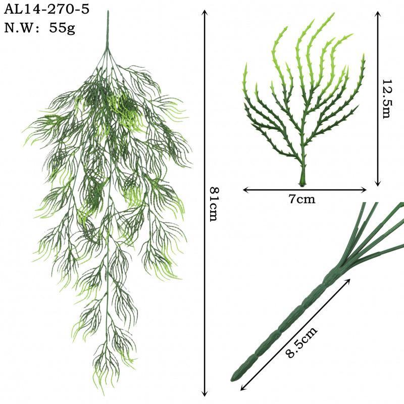 Artificial Hanging Vine Wall Plant Fern Style Realistic Moss,Fern & Tropical Foliage For Ceilings, Ducts, Balconies & Home Decor