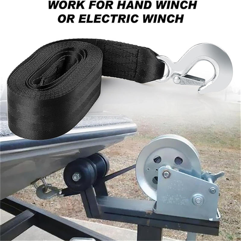 Outdoor Emergency Trolley Hooks Trailer StraWearproof Boat Trailer Winch Strap Marine High Strength Towing Straps