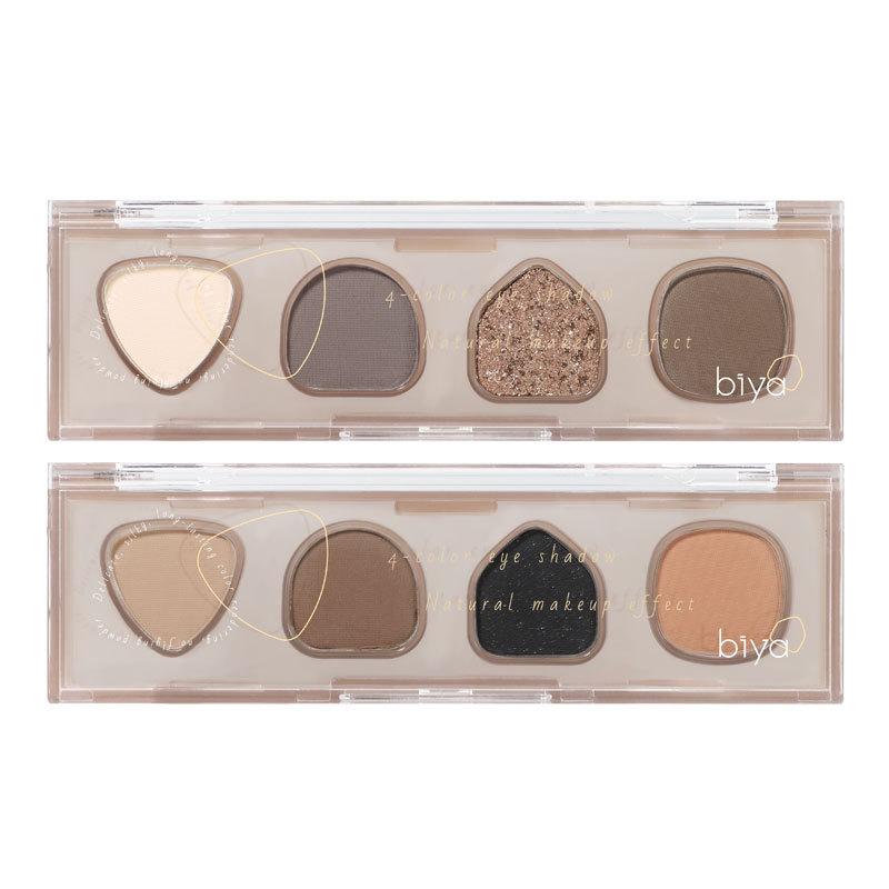 Fard de ochi multicolor, machiaj mat sidefat de lungă durată, paletă de fard de ochi în patru culori