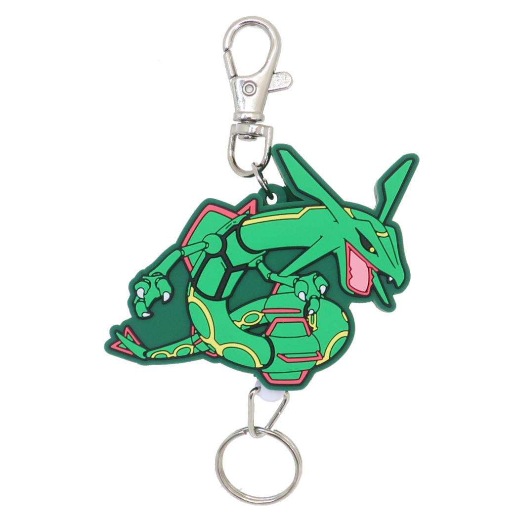 Pocket Monster Key Ring Rubber Reel Holder Rayquaza Pokemon SK Japan Character Goods Mail Delivery Available Cinema Collection
