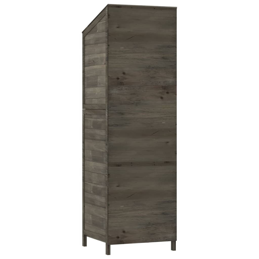 Garden Shed Anthracite 55 X 52 X 174.5 Cm Solid Pine Wood