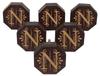 IBA Indianbeautifulart Brown Alphabet H Engraved Furniture Knobs Cabinet Drawer Pull Pack