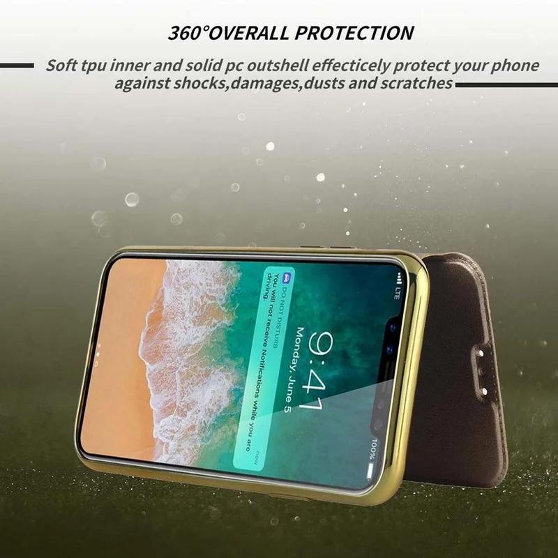 Carteira de Luxo Capa Flip para Celular para IPhone 16 Pro MAX 15 14 Plus 13 12 11 Couro X XR XS Max à Prova de Choque Capa Traseira Transparente