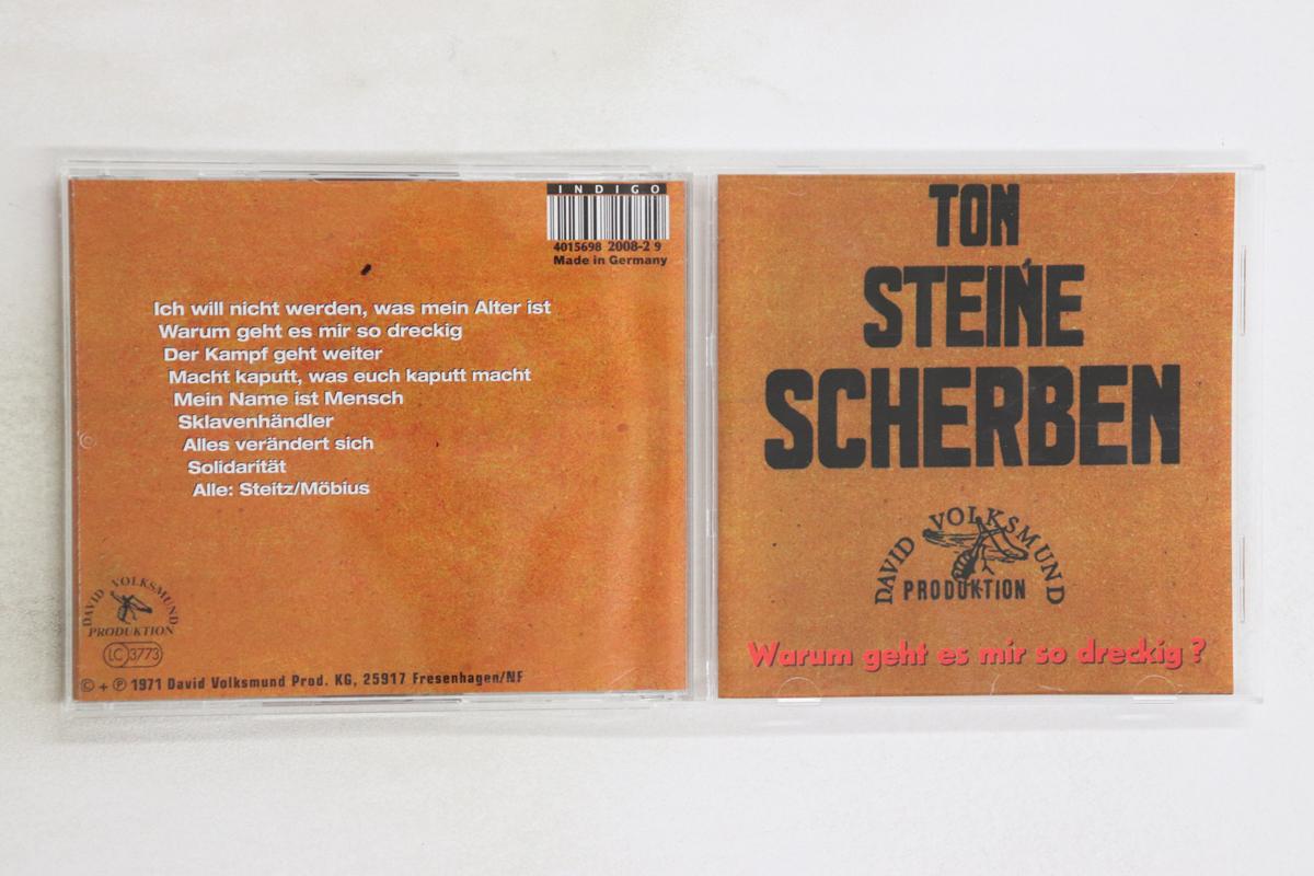

CD TON STEINE SCHERBEN - Warum Geht Es Mir So Dreckig 20082 DAVID VOLKSMUND Germany Rock Used