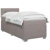 Box Spring Bed with Mattress Taupe 100 x 200 cm Fabric