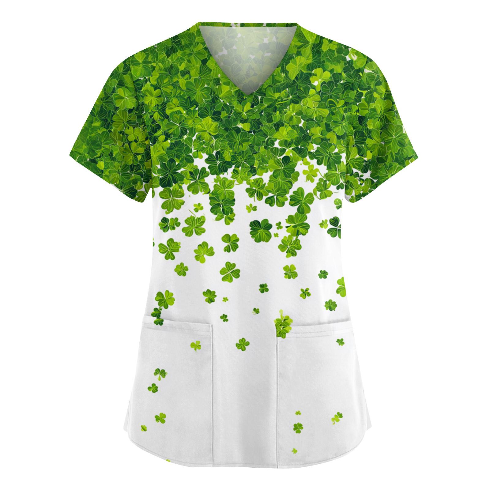 

Жіноча мода Комбінезон з V-подібним вирізом та короткими рукавами з кишенями Принтовані топи Одяг XXXL