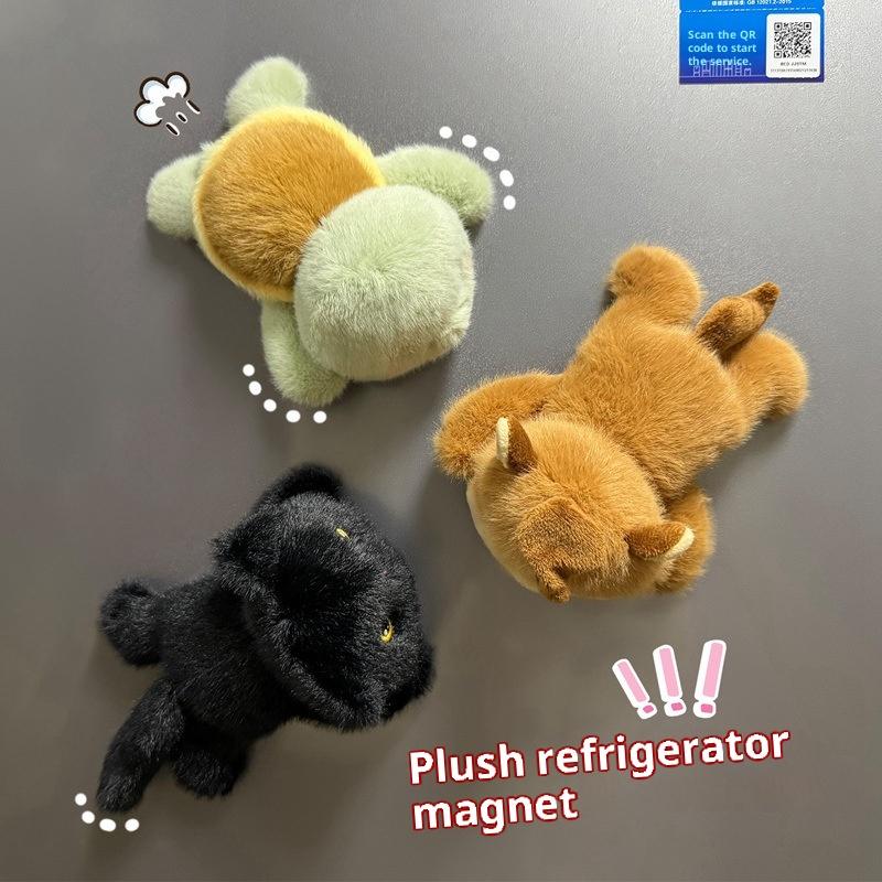 Magneti da Frigo Giocattolo di Peluche Cartone Animato, Divertente Stile Festa Piccoli Animali Giocattoli di Peluche Decorazioni Creative per Frigo