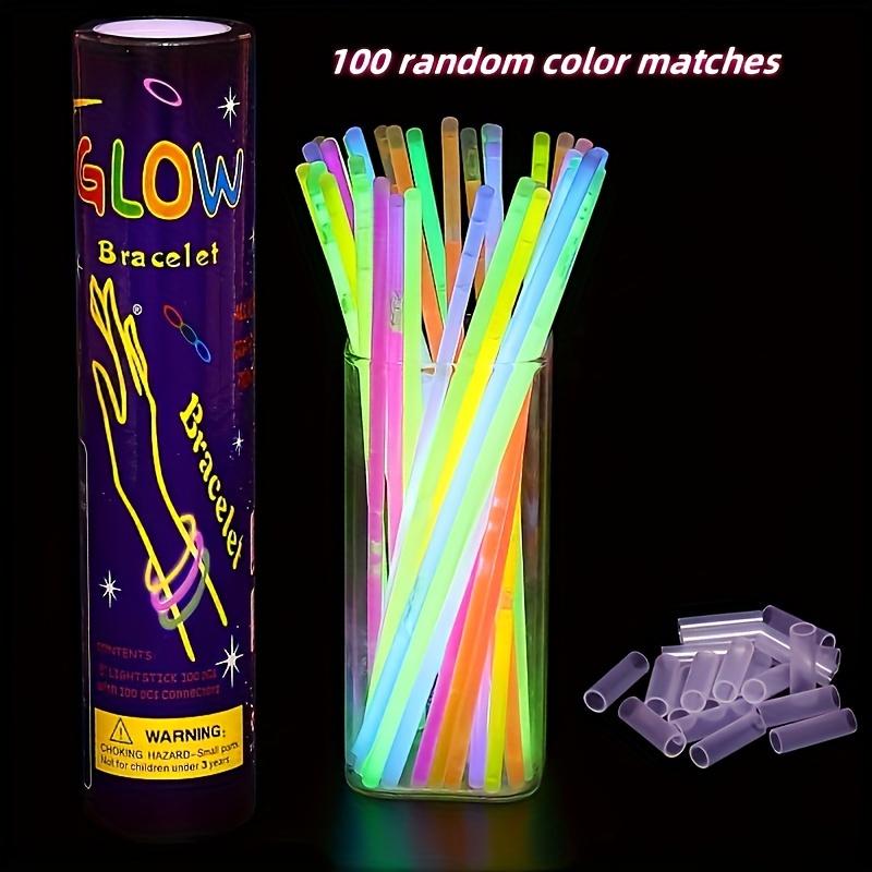 100pcs Mixed Color Glow Sticks Bracelet Necklace Set - Party Supplies & Decorations - Plastic Glow Sticks for Concerts, Festivals & Parties
