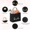 Bride Tote Bag Large Capacity Canvas Bags with Bride Lettering Shopping Handbag for Engagement Wedding Bachelorette Party Travel