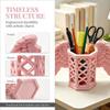 Desktop Angel Wing Ornament Plastic Angel Wings Pen Holder Hollow Decorative Makeup Brush Holder Stable Desk Organizer Office